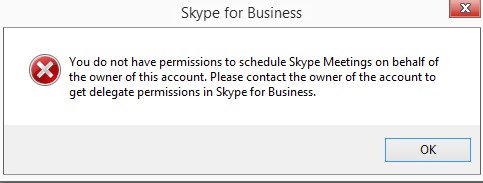 delegate permissions skype for business